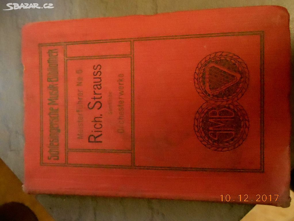 Kniha - richard strauss -v němčině noty starožitná