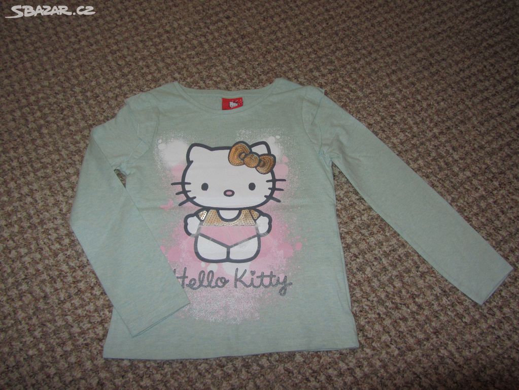 NOVÉ melírované bav.tričko Hello Kitty vel.116