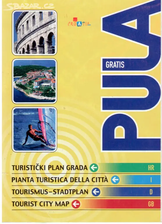 Mapa Pule Mapa Puly / Chorvatsko - Plzeň-město - Bazar - Sbazar.cz