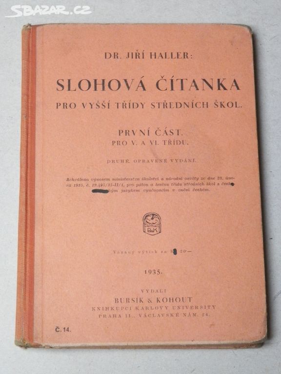 Slohová čítanka - 1935