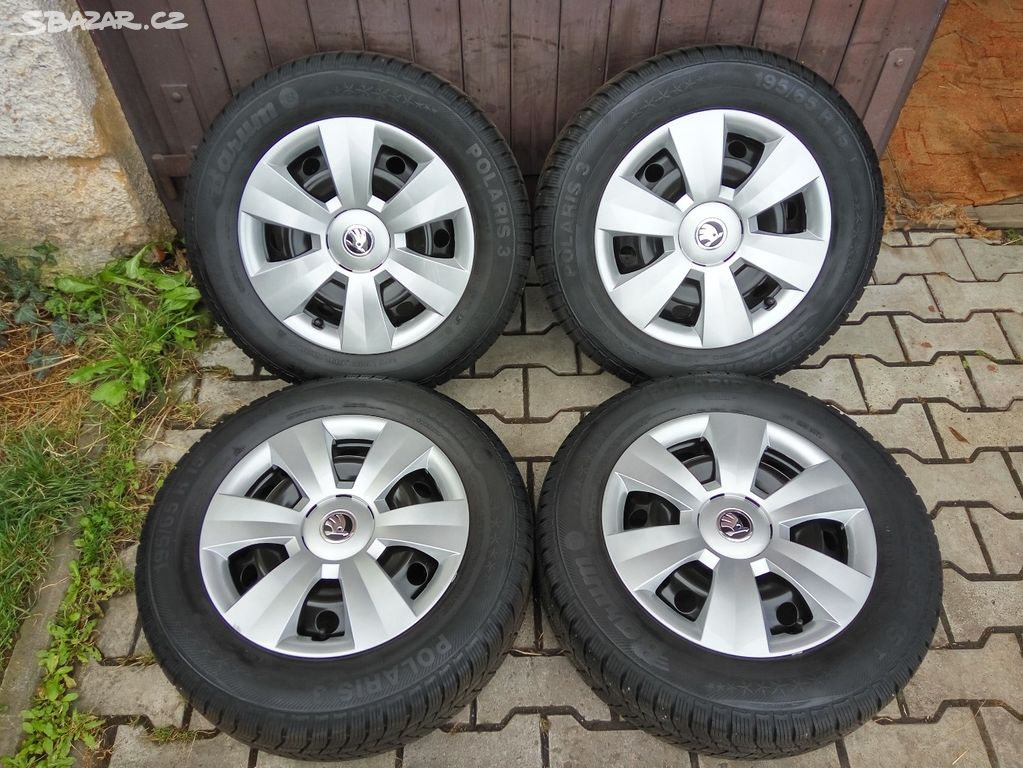 195/65R15 zimní pneu 6x15 5x112 ET43 OCTAVIA III