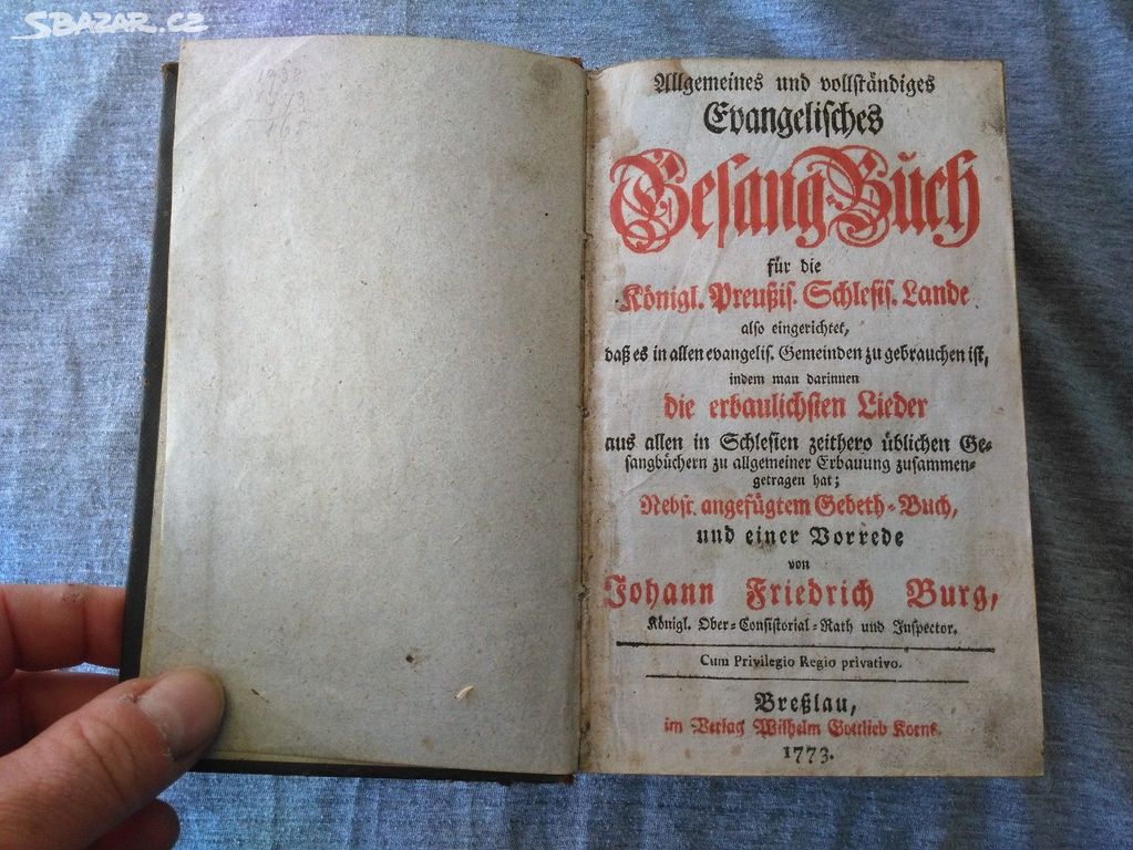 Stará kniha 1773 .