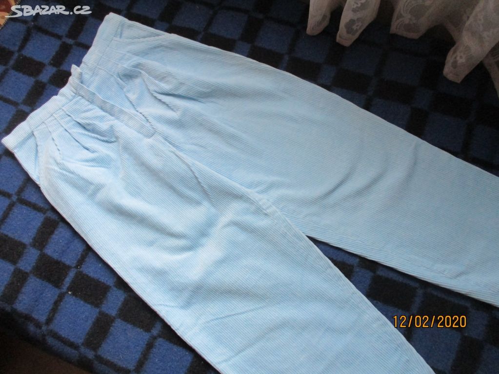 Manšestrové kalhoty - pas 80 cm