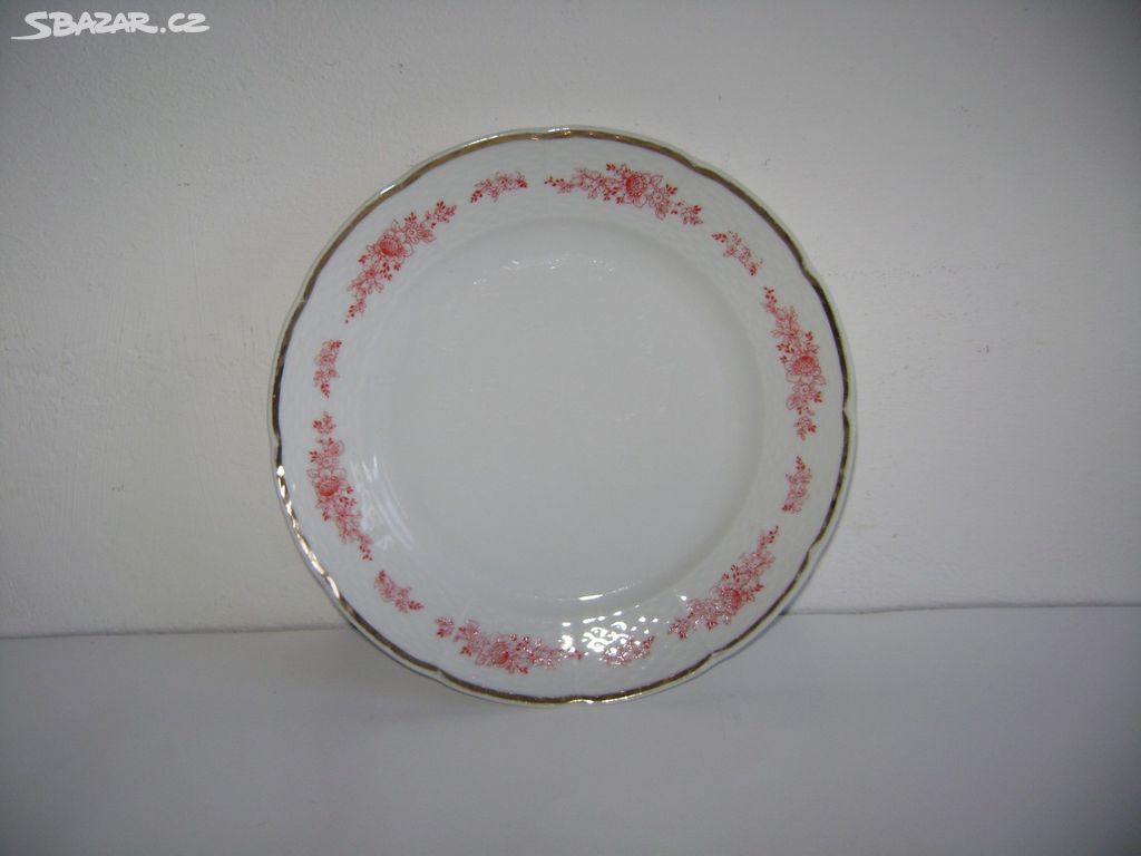 Starý porcelánový talíř zlacený zn. Thun Natalie