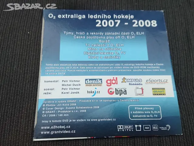 O2 Extraliga DVD O2 Extraliga ledního hokeje 2007-2008 - Praha - Bazar - Sbazar.cz