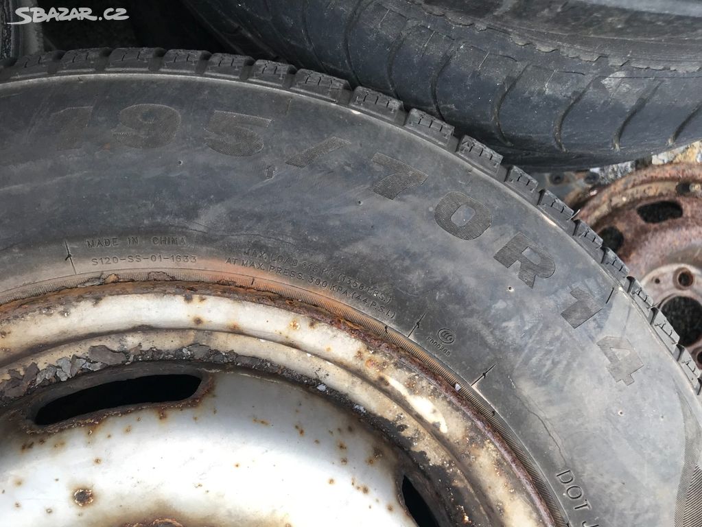 Fiat SCUDO ZIMNI KOLA 195/70 R14 - Bechyně, Tábor 