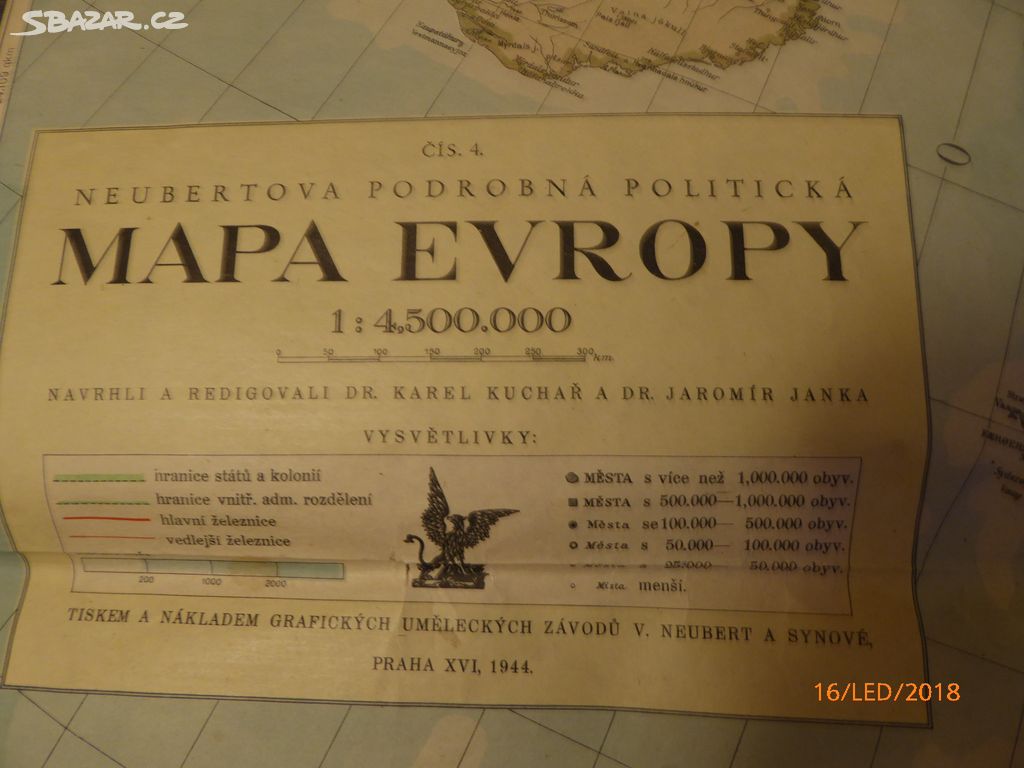 Mapy hist.r.1944 různé - Velkoněmecká říše SLEVA