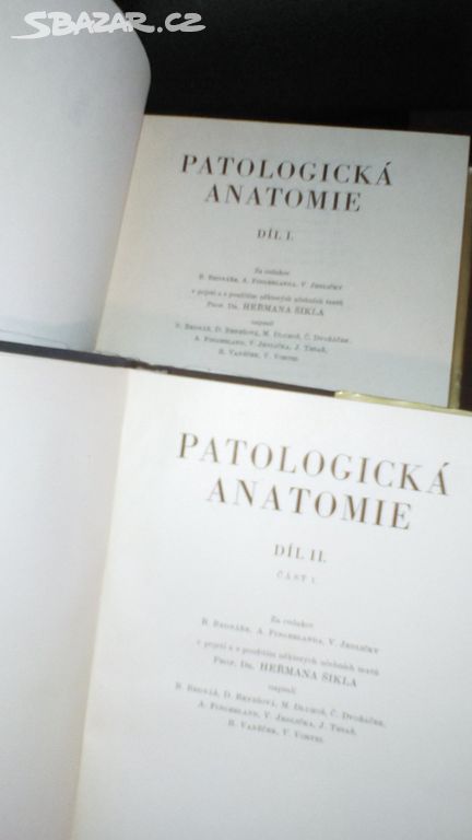 Prodám knihy Patologická anatomie. Díl I a II