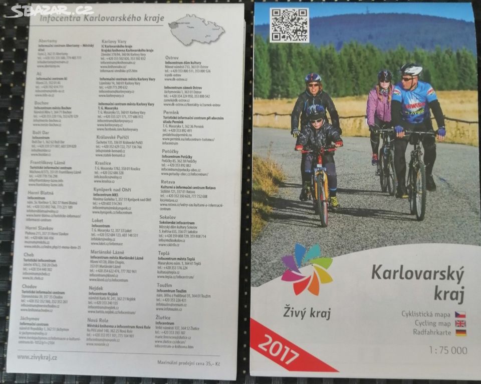 Karlovarský kraj - cyklistická mapa 2017