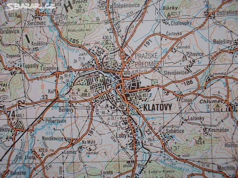 Vojenská profesionální mapa ČSLA Klatovy, Stod