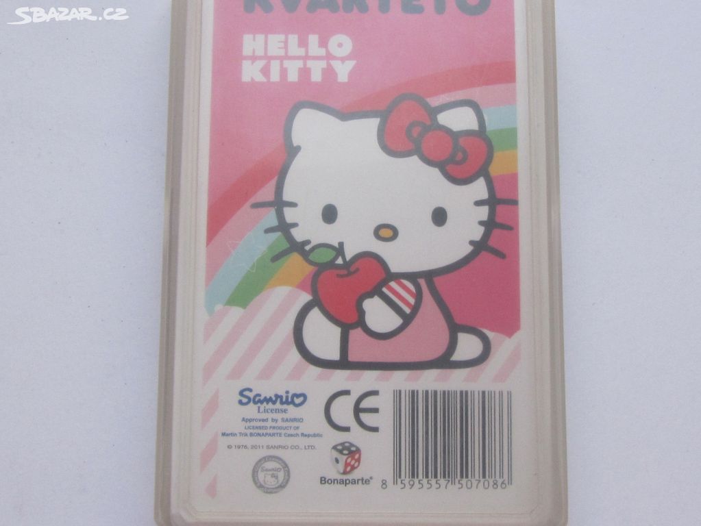 Karty Kvarteto Hello Kitty v plastové krabičce