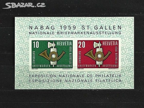 Poštovní známky Švýcarsko 1959 ** Mi 672-673