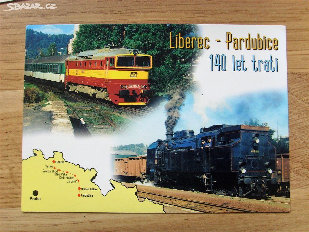 Pohlednice 140 Let Liberec Pardubice Vlak Jicin Sbazar Cz