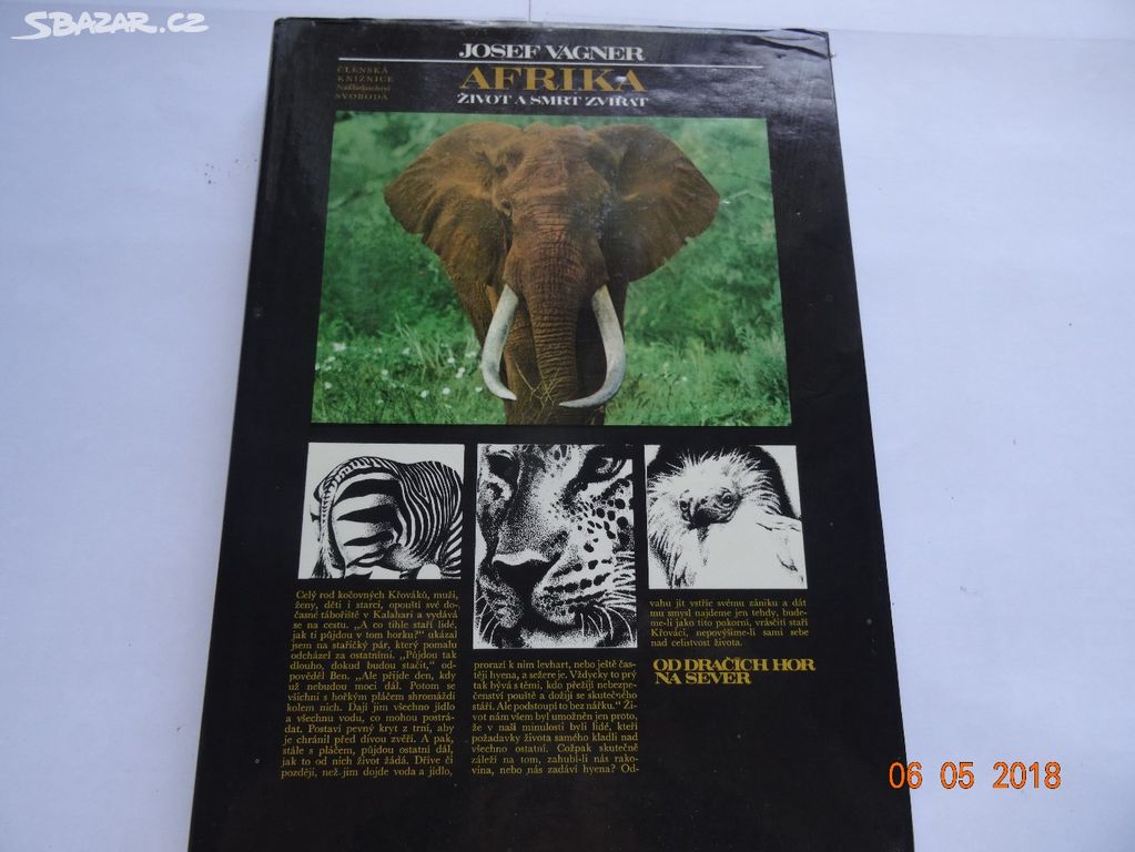 Kniha, Afrika - život a smrt zvířat, Jos. Vágner