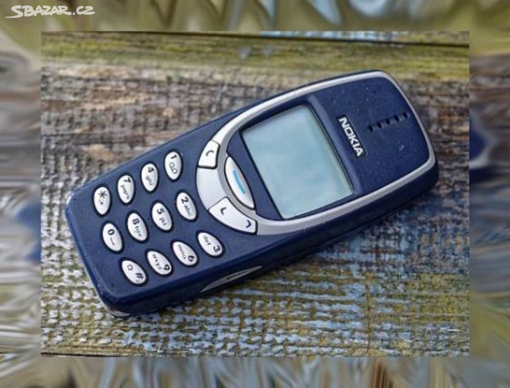 mobil NOKIA 3310 modrý s nabíječkou, baterií