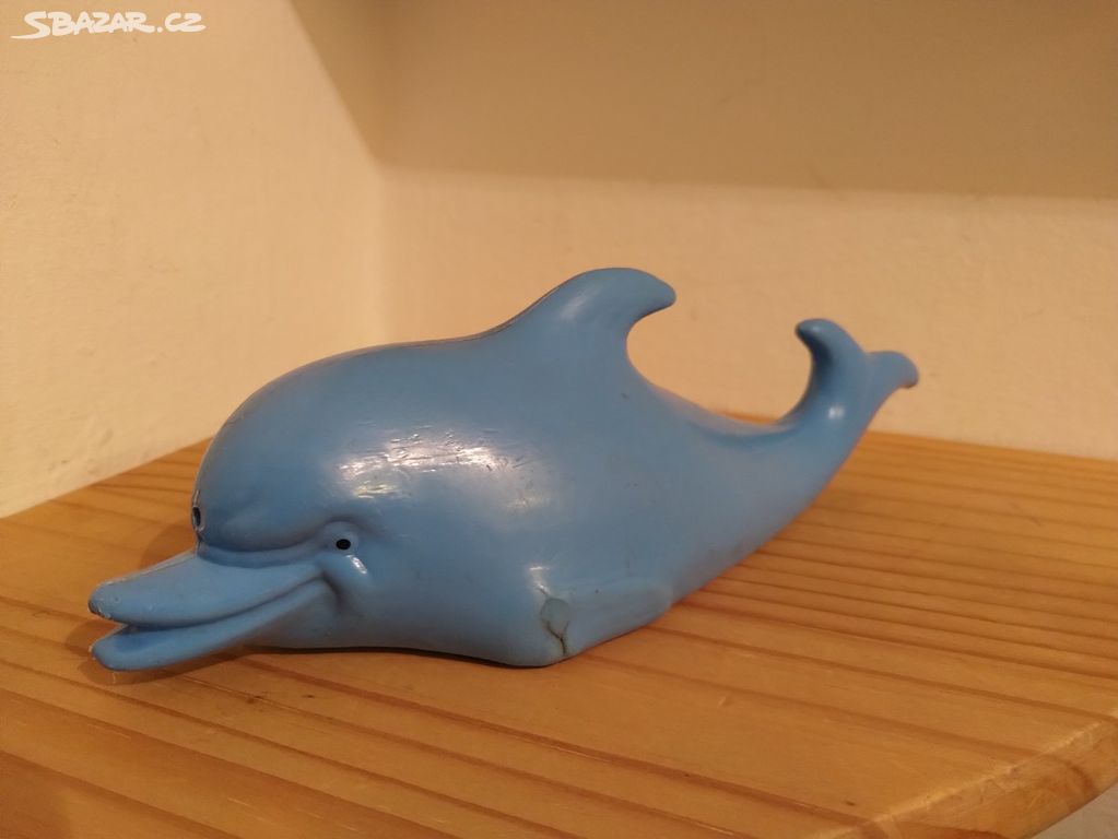 Prodáno Delfín plast retro stará hračka