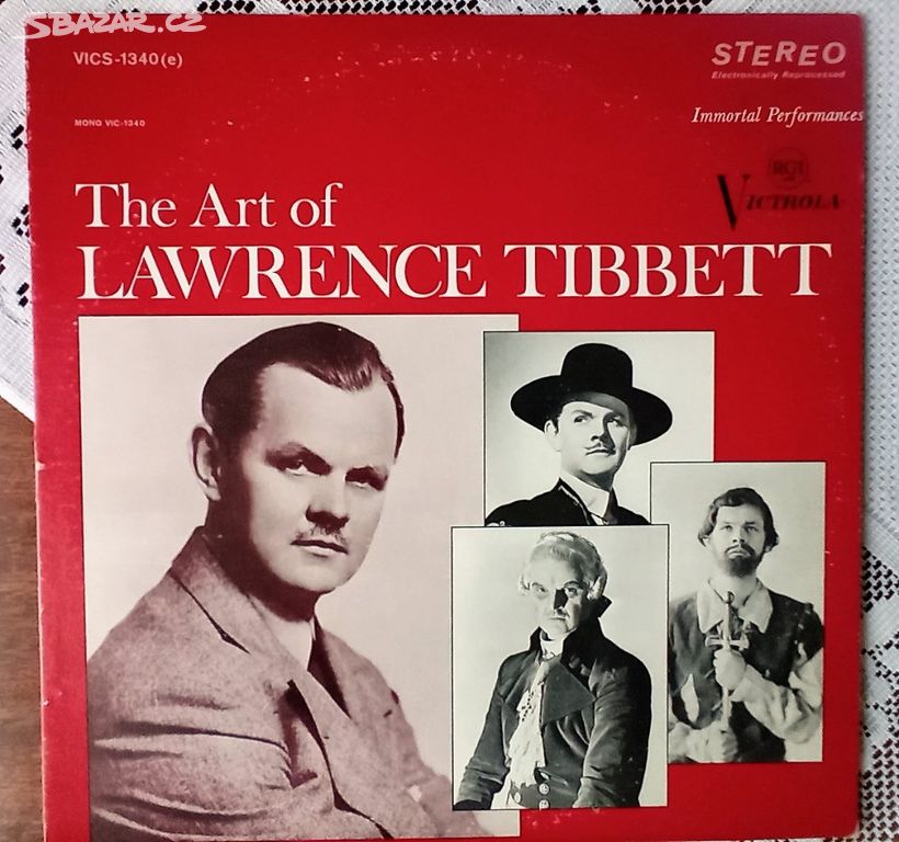 Retro LP gramodeska, operní árie Lawrence Tibbett,