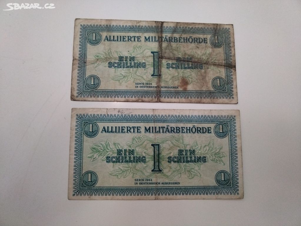 Bankovky Rakousko 1 Schilling 1944 - 2. sv. válka