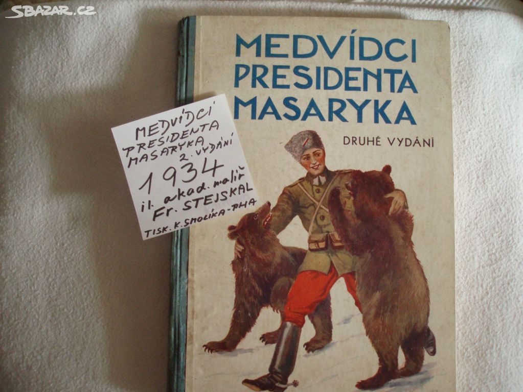 stará kniha Medvídci presidenta Masaryka 1934
