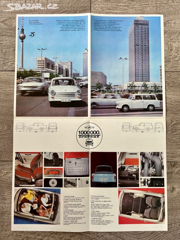 Prospekt Trabant 601 ( 1974 ) DDR ( česky )
