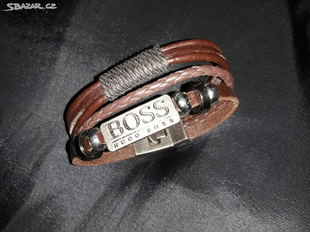 Nový pánský značkový náramek kožený Hugo Boss
