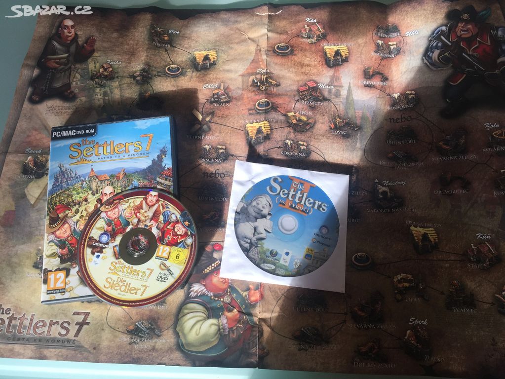 2xPC DVD: Settlers 2 + Settlers 7 + mapa - RETRO