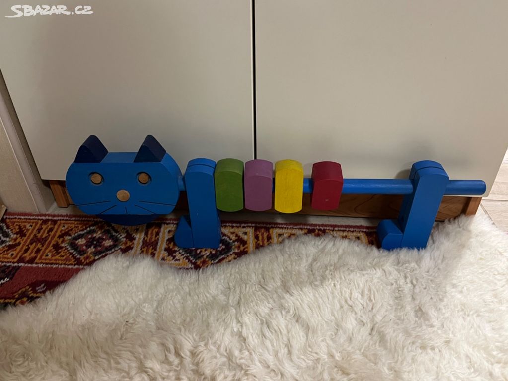Dřevěná kočka dekorace