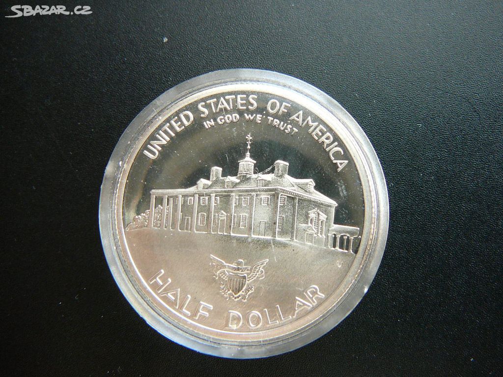 Americký dolar, George Washington, stříbrný, certi
