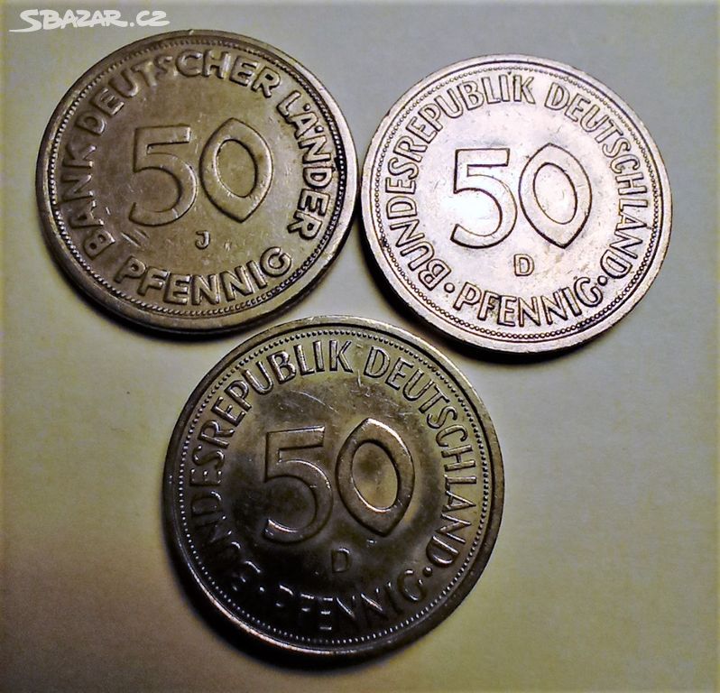 Mince německé (NSR) 50 Pfennig