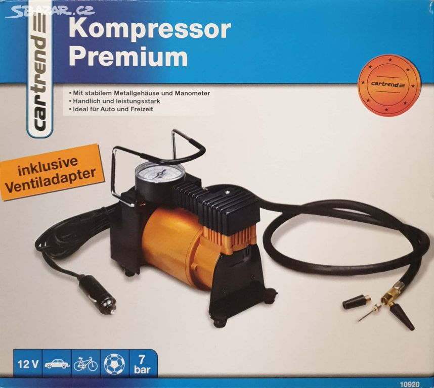 Kompresor 12V, 7bar, nový nepoužitý, 2 roky záruka