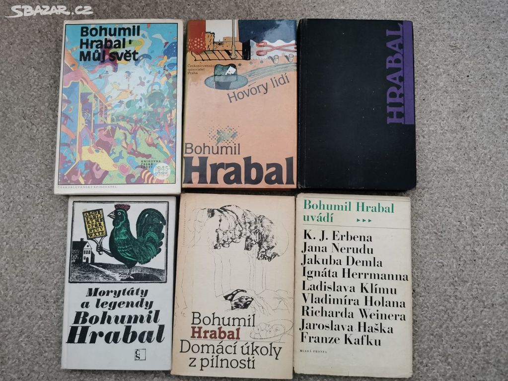 Hrabal Domácí úkoly. Hovory lidi. Městečko. 6 knih