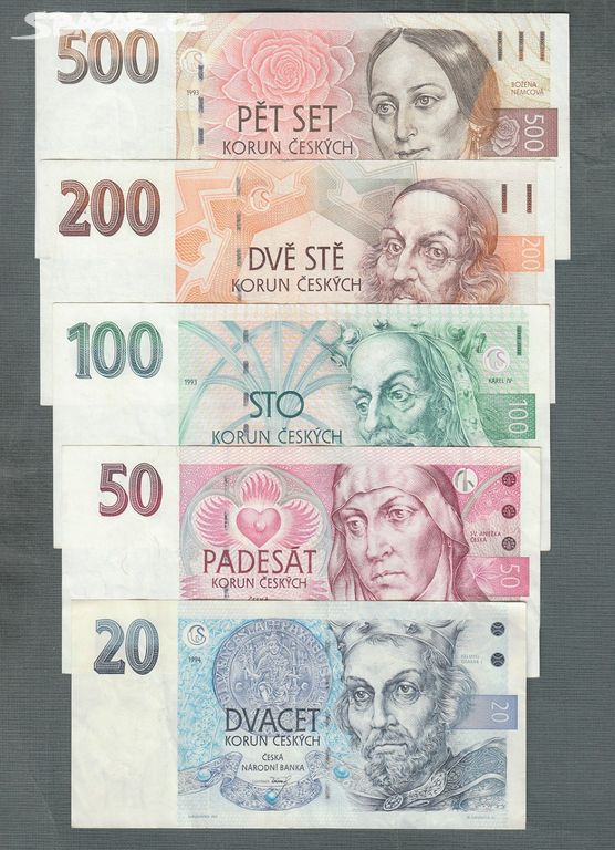 Staré bankovky sestava vydání 1993 VZÁCNÉ