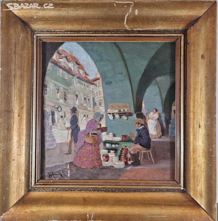 Obraz: Trhy v podloubí-Strnad Josef(14662)