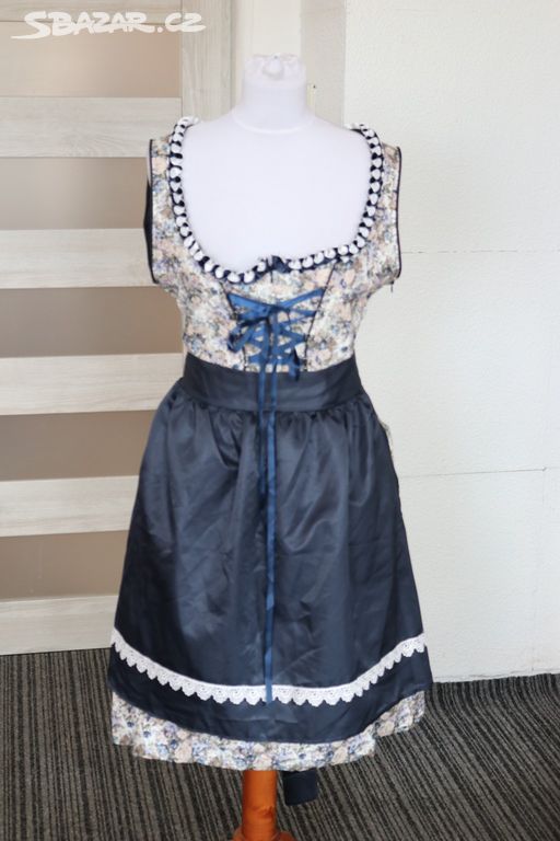 Karnevalový kostým pro dospělé dirndl modrý vel.L