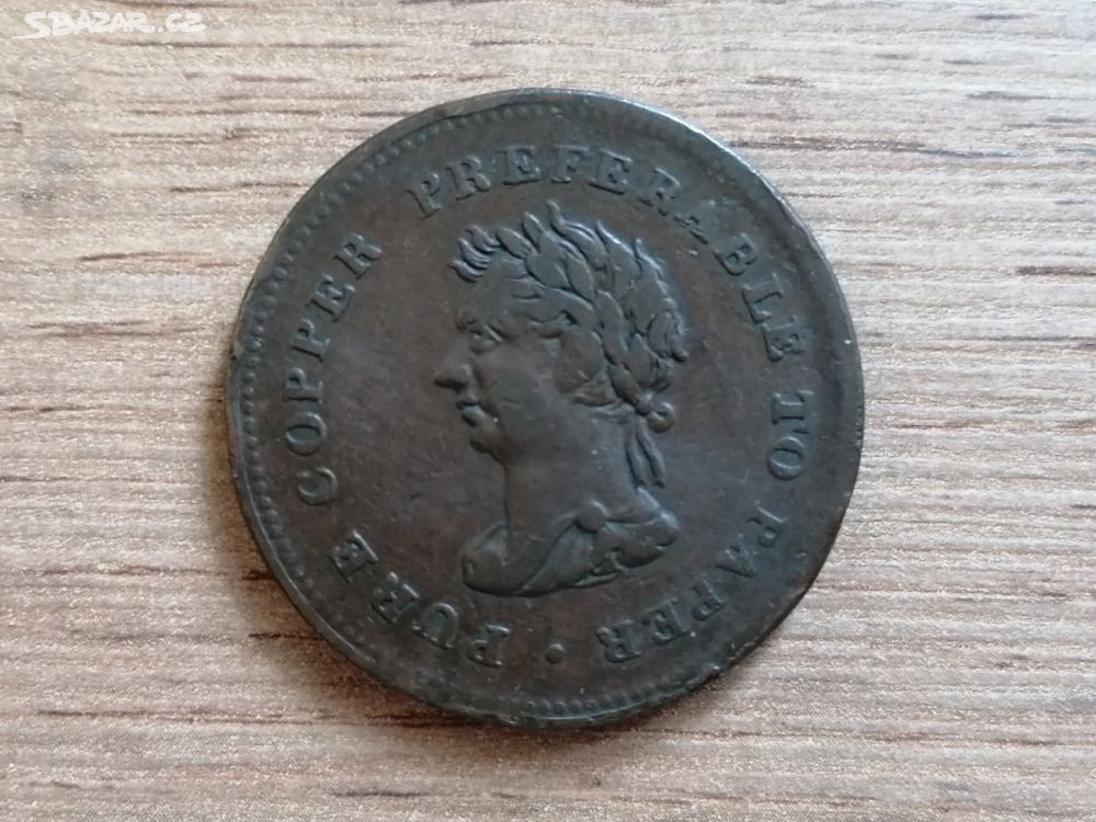 Kanada 1 Penny 1838 Jiří IV. mince Nova Scotia