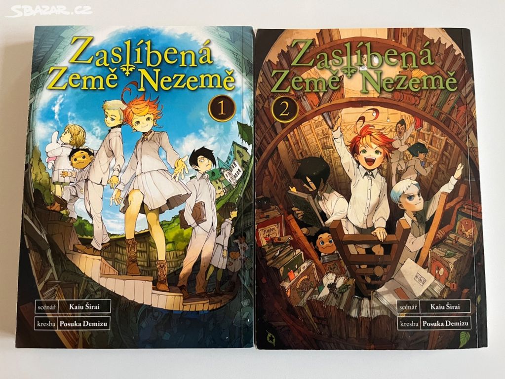 2 manga knihy Zaslíbená země nezemě, v češtině