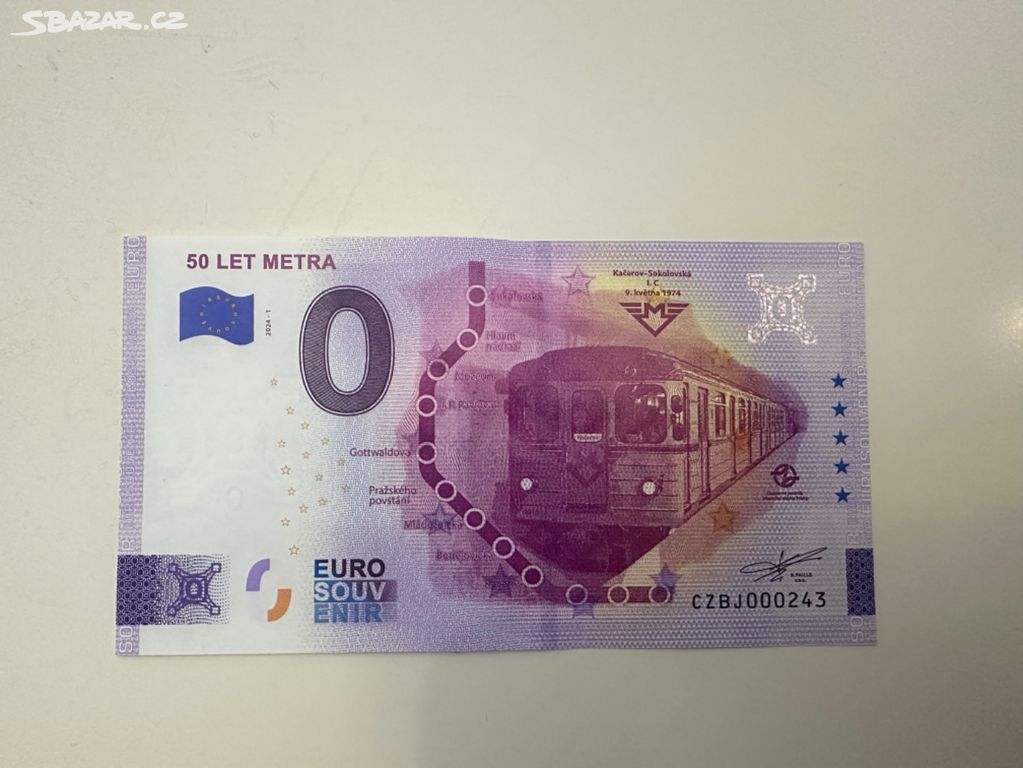 Bankovka Metro 1974 - 50. výročí - 0 Euro Souvenir