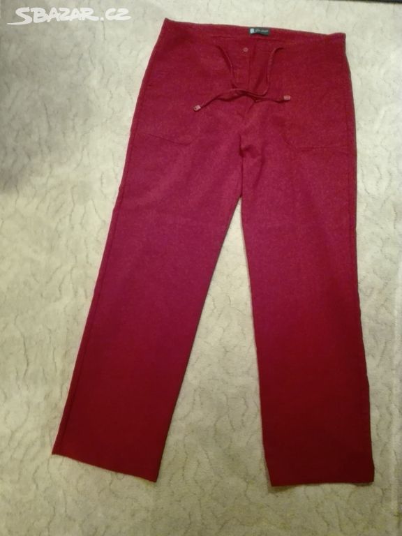vel. 3 XL ... Nové červené kalhoty s kapsami ...