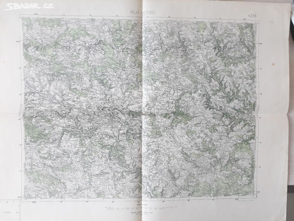 Mapa Velké Meziříčí 1930