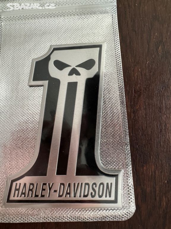 Plechová jednička Harley Davidson