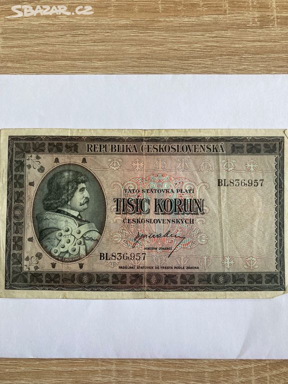 1000 korun - 1945