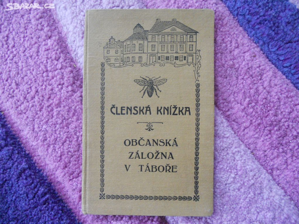 Členská knížka Občanská záložna Tábor, r. 1933