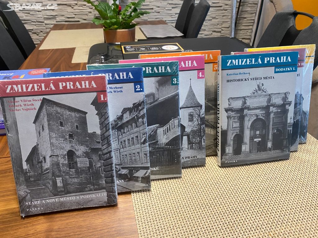 Soubor knih "Zmizelá Praha" - 5 dílů a 3 dodatky