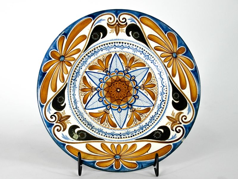Dekorační talíř, chodská keramika, Čípa (?)