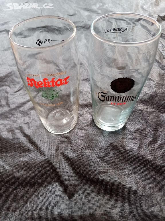 Prodám skleničky pivovar Strakonice a Gambrinus