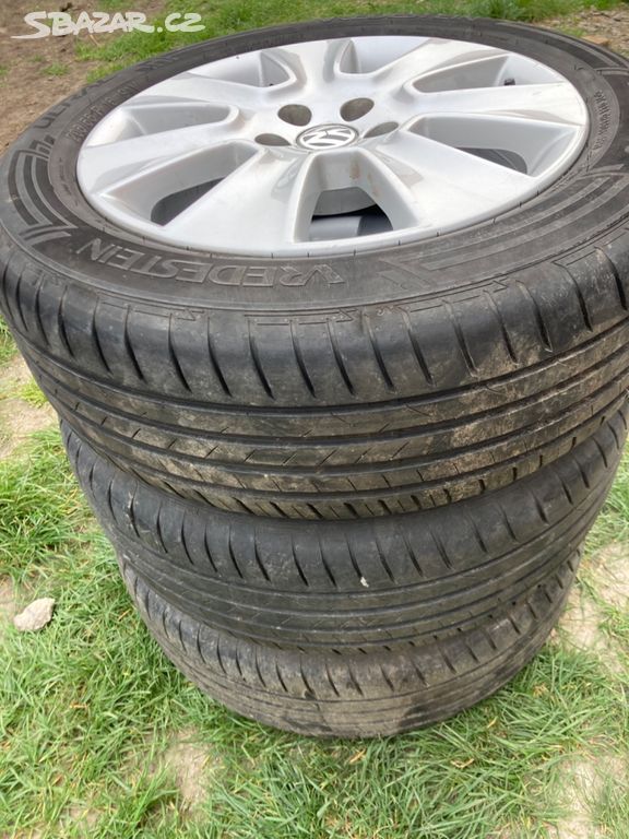 Alu Volkswagen 5x100 R16 + letní pneu 205/55 R16