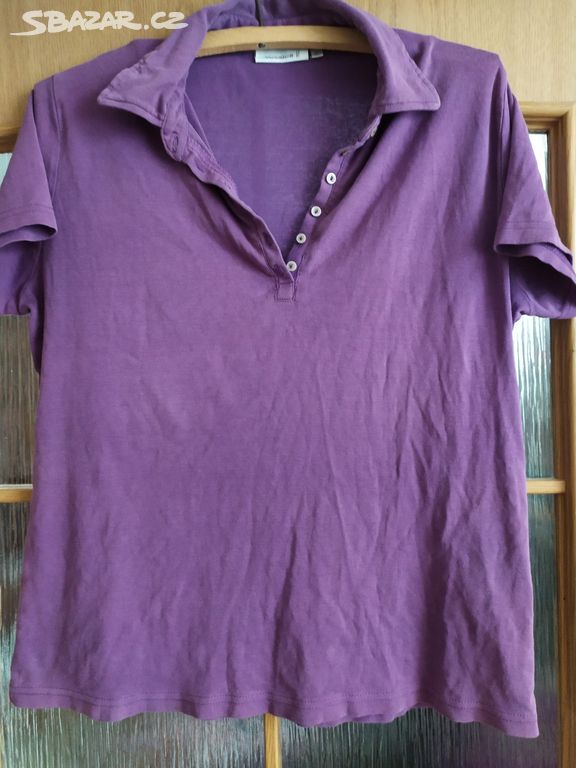 Bavlněné pružné tričko s límečkem vel.44