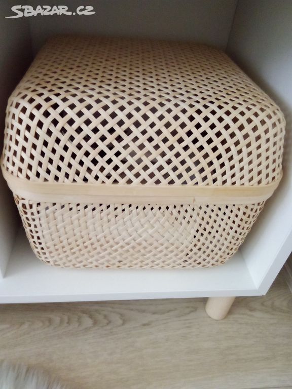 IKEA SMARRA krabice/box s víkem bambus