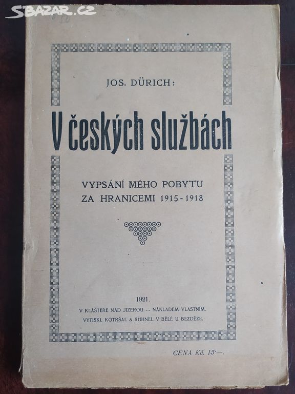Dürich "V českých službách" 1921