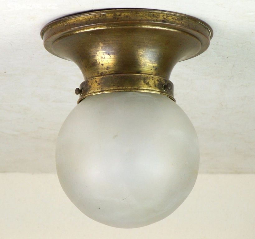 Stropnice mosazná, stropní lustr, 1900ca